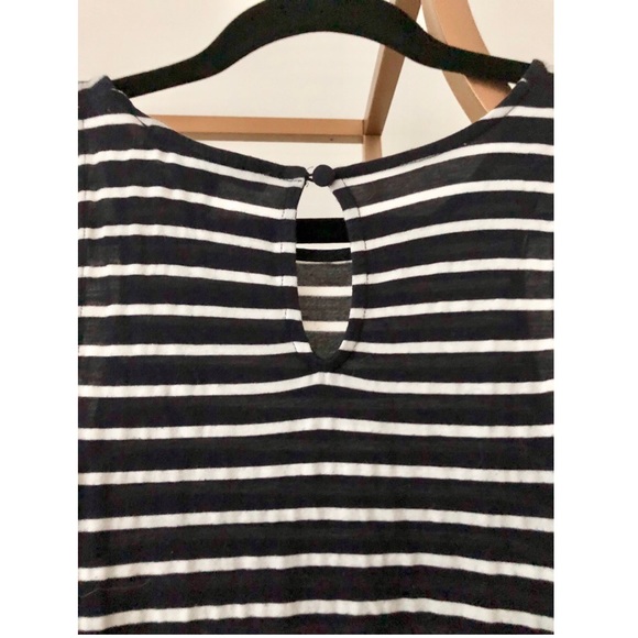 French Connection Navy & White Striped Midi Dress - Picture 3 of 3